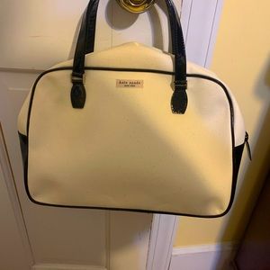 Kate Spade Canvas and Patent satchel